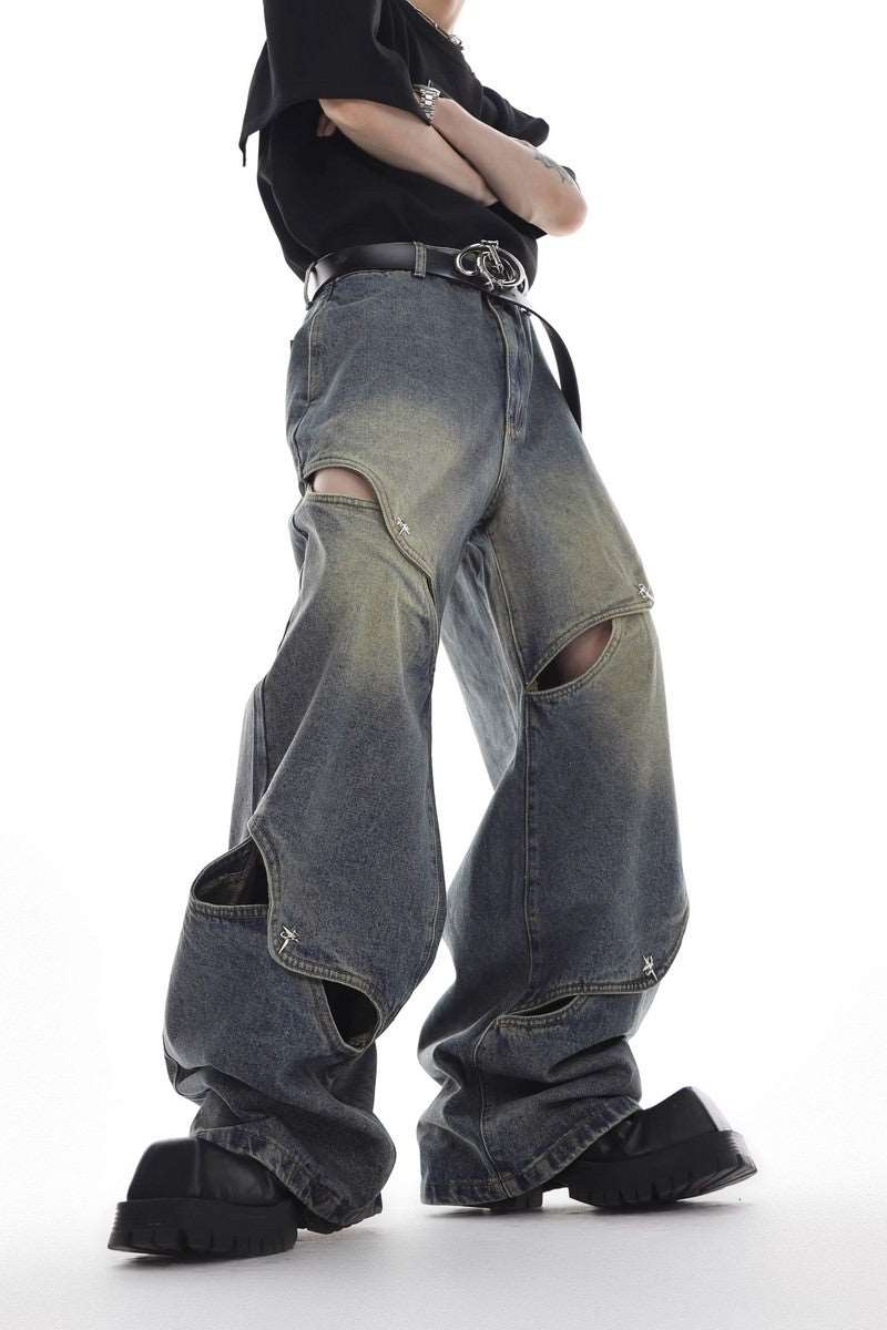 Boutons Denim oversize
