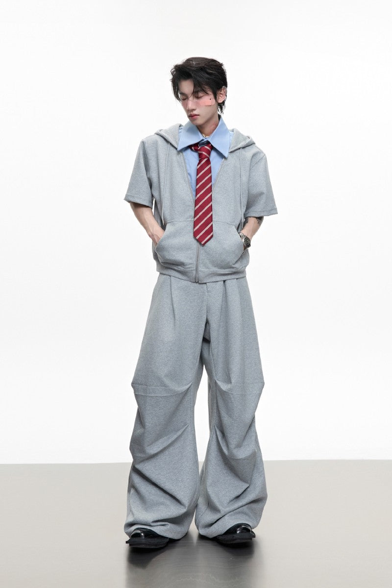 Kapuzenhemd mit Patchwork-Muster