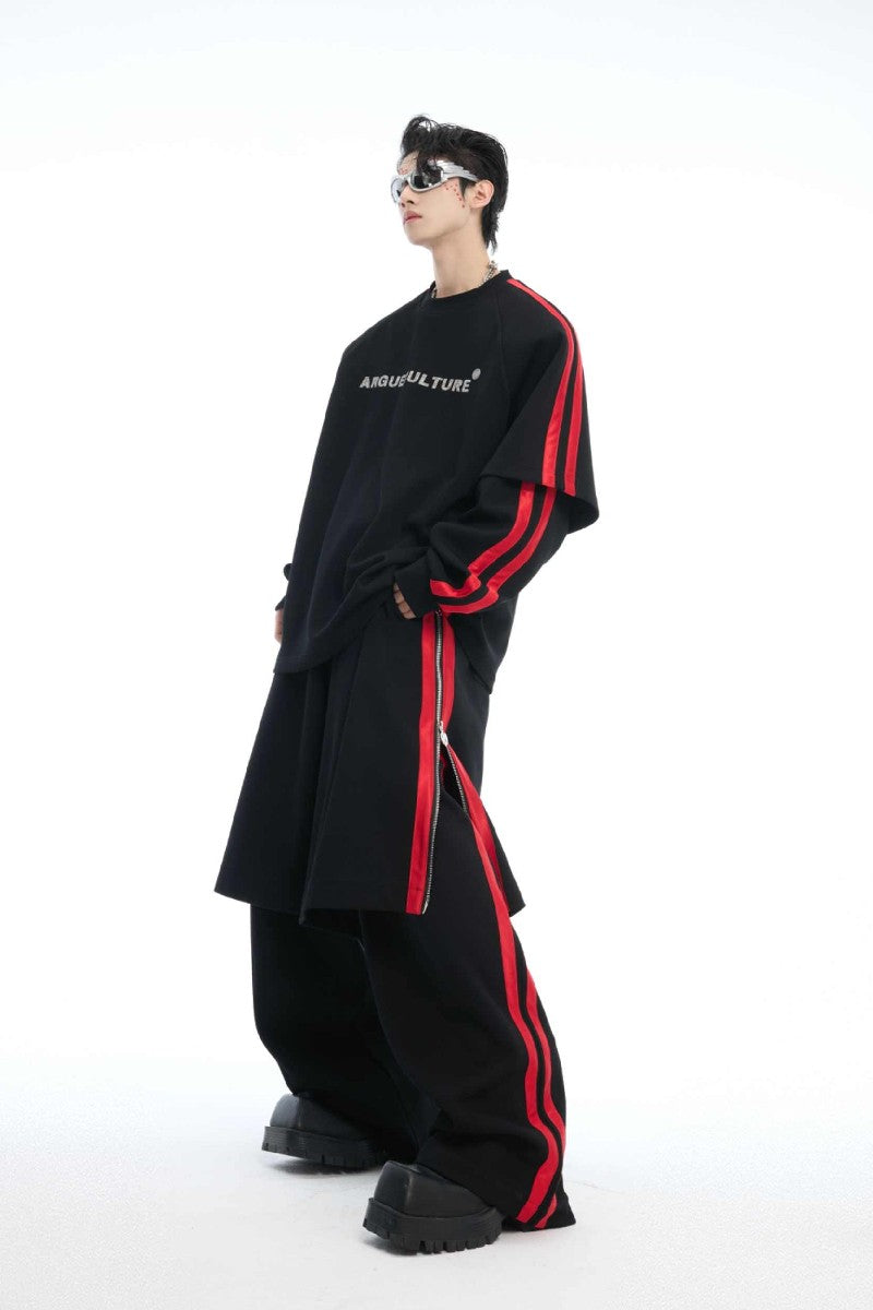 Lagenlook-Jogginghose mit Farbblockmuster