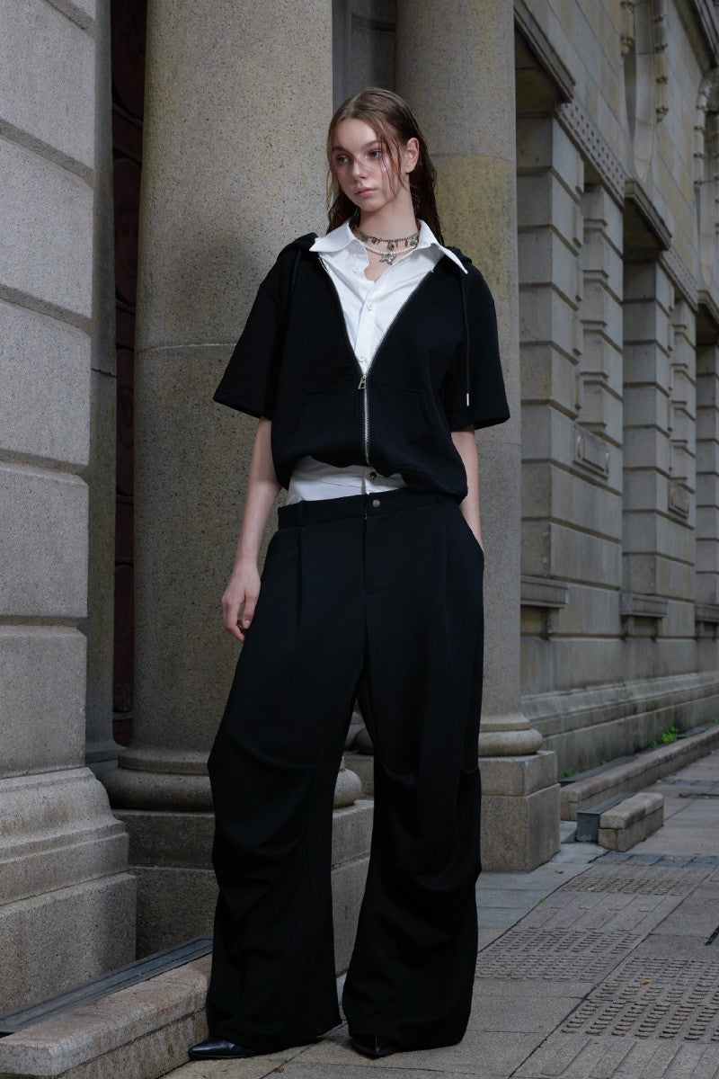 Kapuzenhemd mit Patchwork-Muster