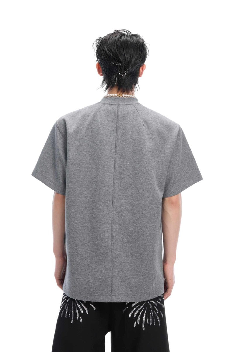 Schweres, kastenförmiges T-Shirt