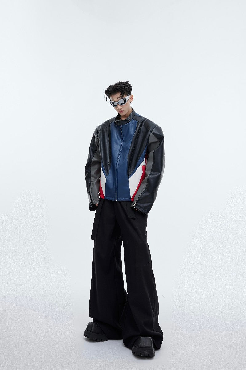 Drapierte High-Waist-Hose