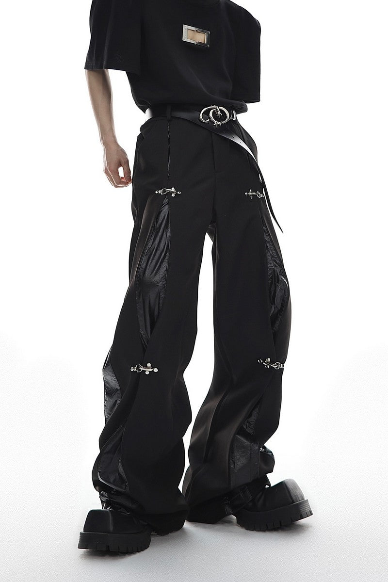 Pantalon droit à boucle
