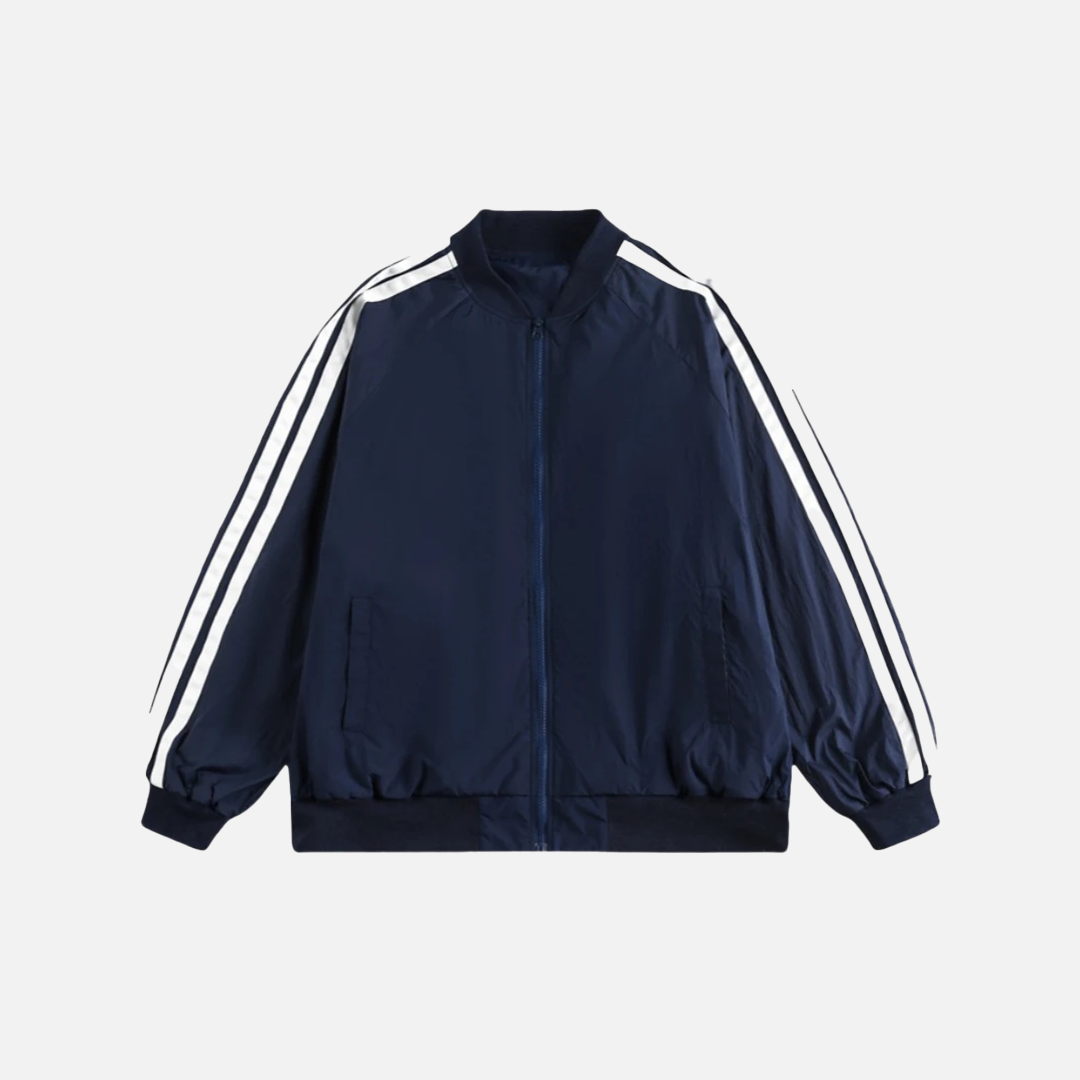 Sommerliche Streetwear-Streifen-Sport-Windjacke