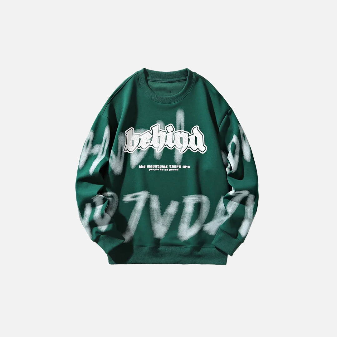 Gemütliches Sweatshirt mit Buchstabenprint, Rundhalsausschnitt und lockerer Passform