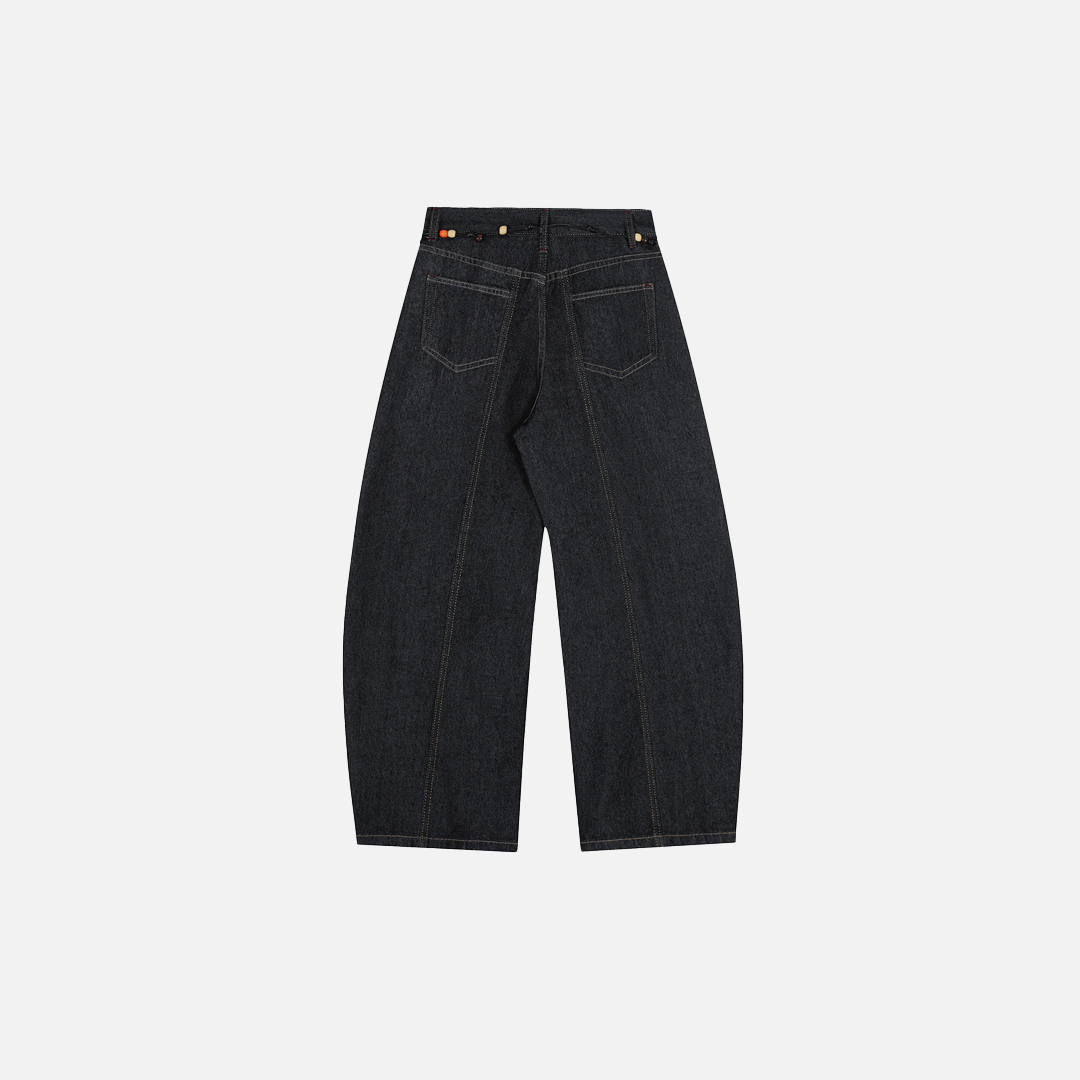 American Style High Street Curved Blade Jeans