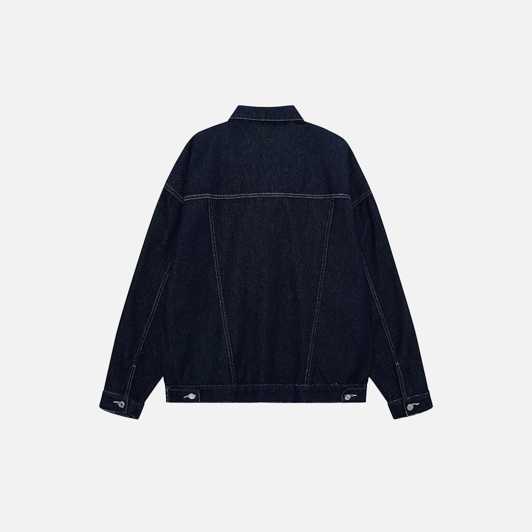 Y2K Strapazierfähige, lässig-stylische Jeansjacke für den urbanen Stil