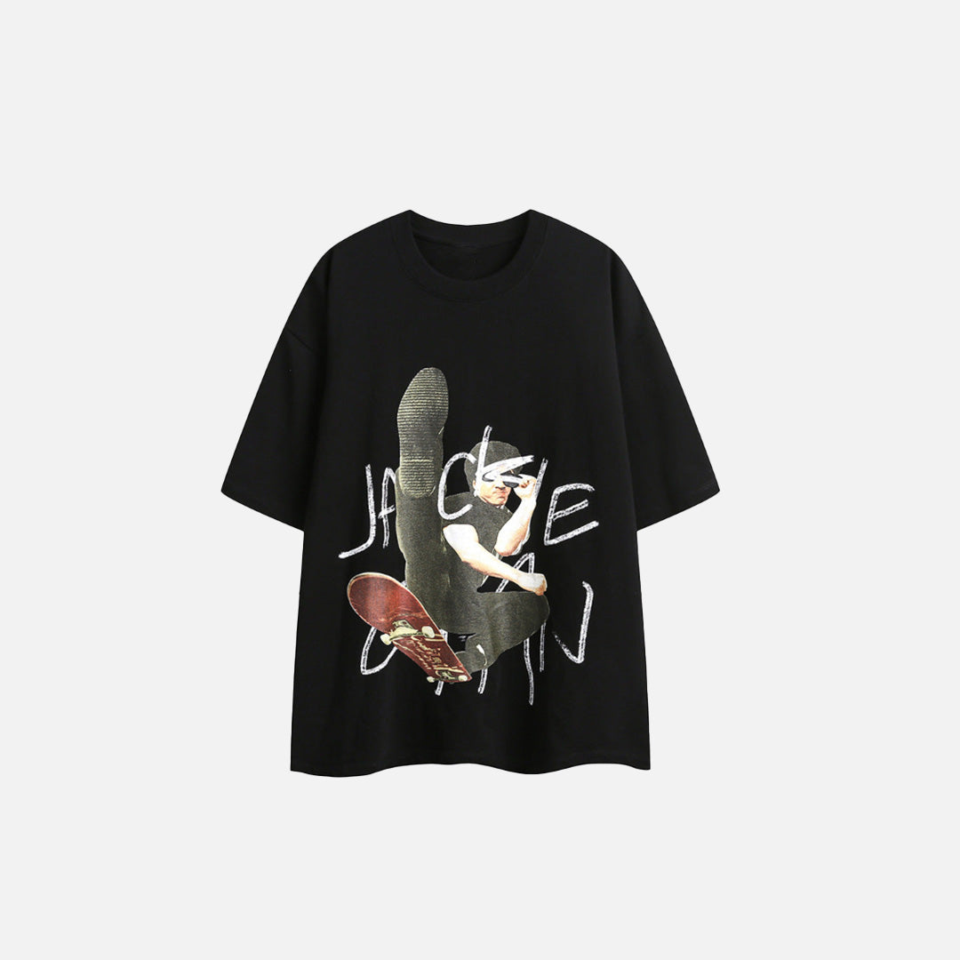 T-Shirt mit auffälligem Aufdruck und lockerer Passform