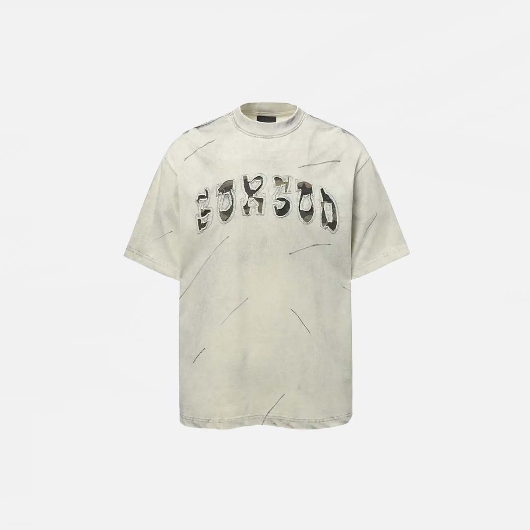 Punk-T-Shirt mit gesticktem Aufnäher