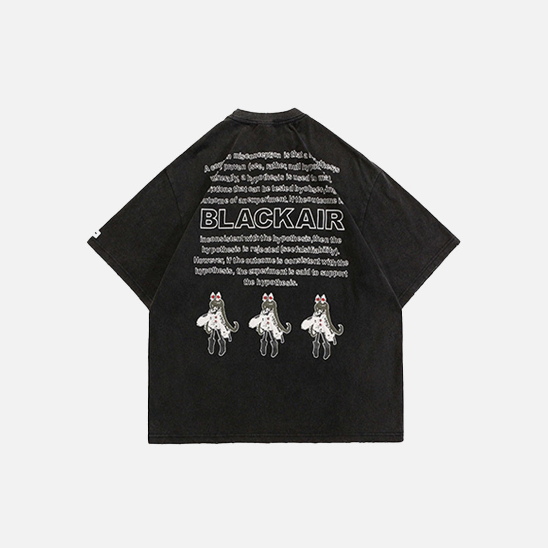 Street 66 Japanese Letter Print T-shirt