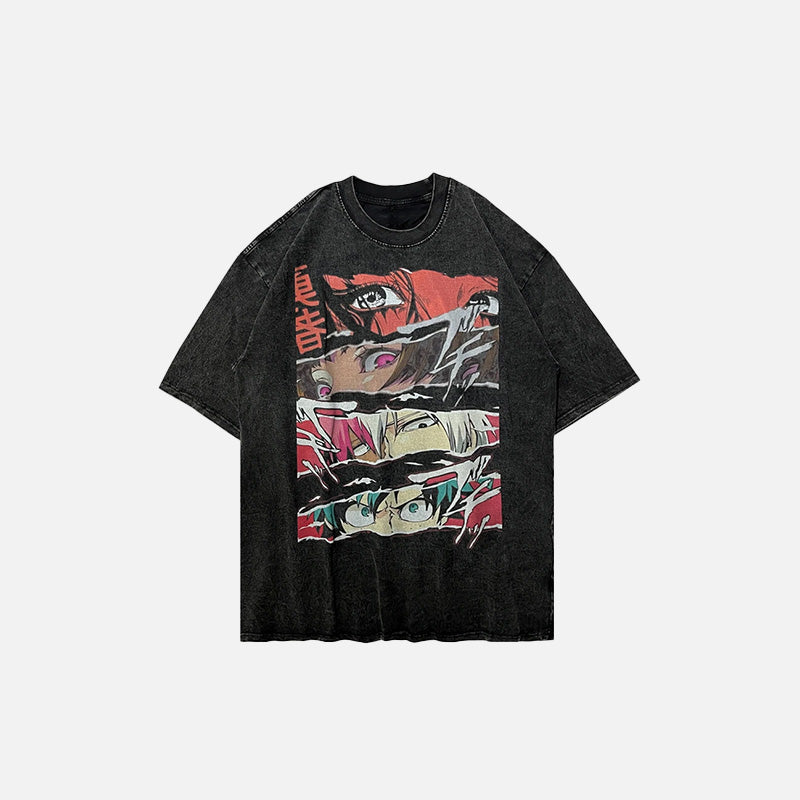 Neon Anime Face-Off T-Shirt