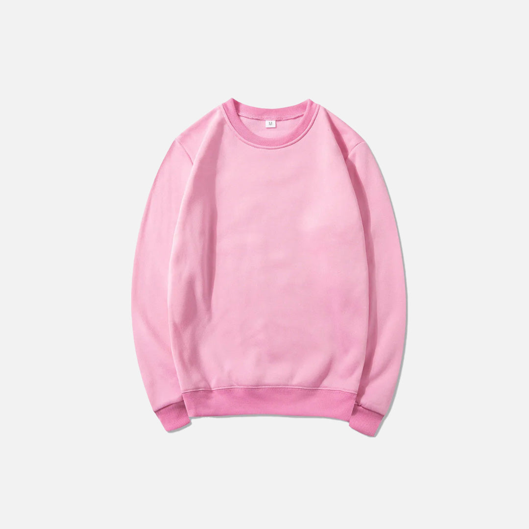 Basic Unifarbenes Blanko-Sweatshirt
