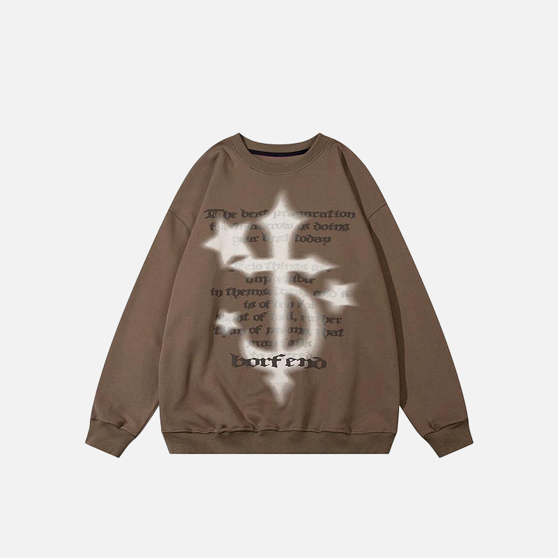 Sweat-shirt Cross Stars
