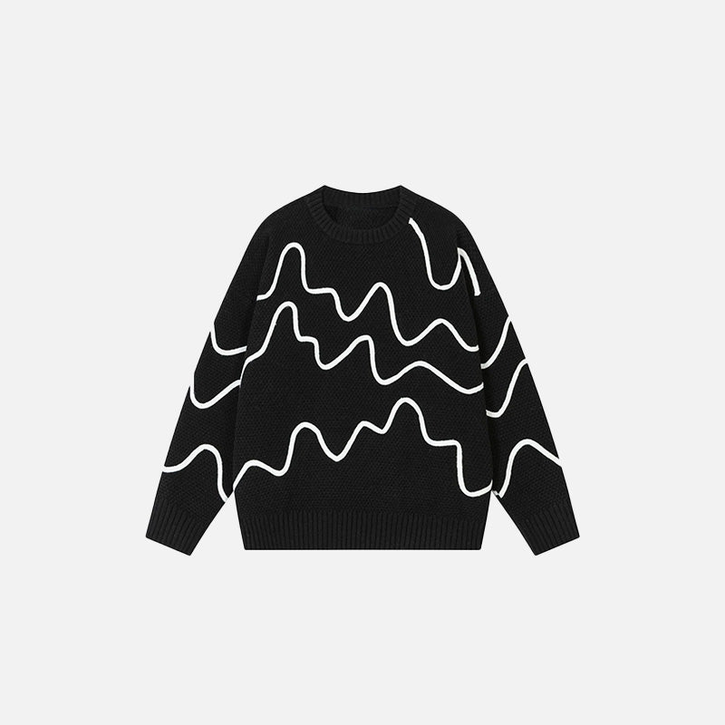 Pullover mit Wellenmuster