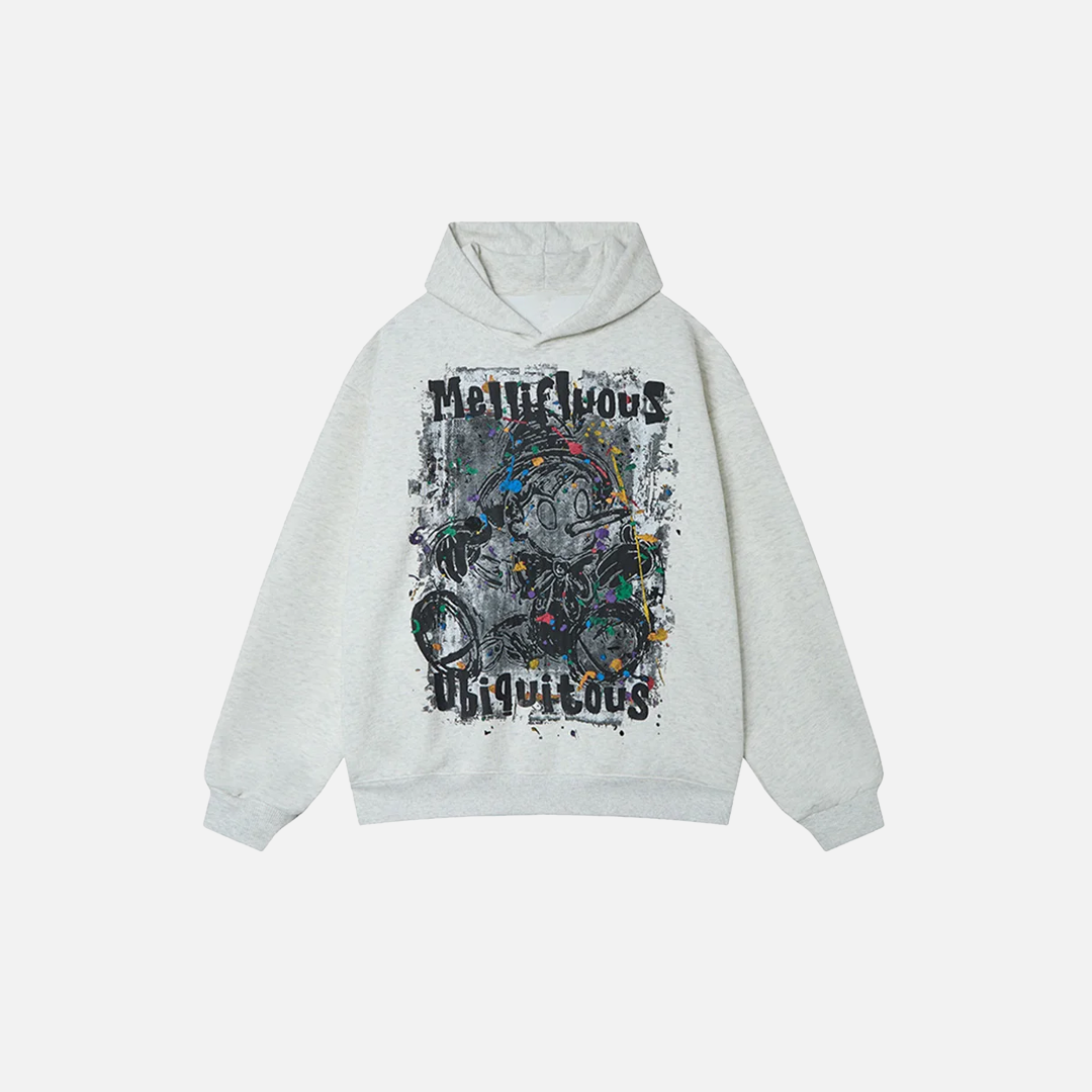 Sweat à capuche stylé à motif graffiti hip-hop