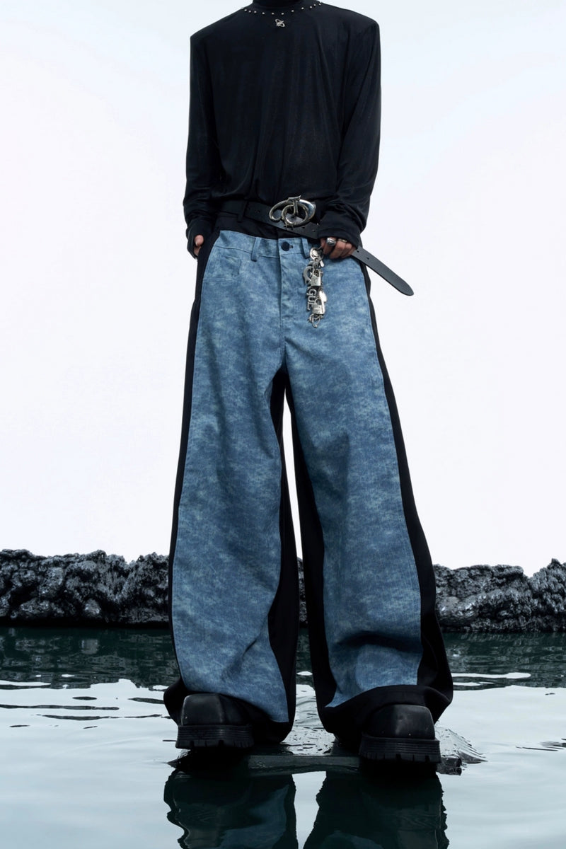 Jeans mit Farbblock-Patchwork