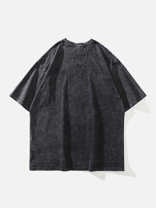 Dobermann-Hund-Oversize-T-Shirt aus gewaschenem Stoff
