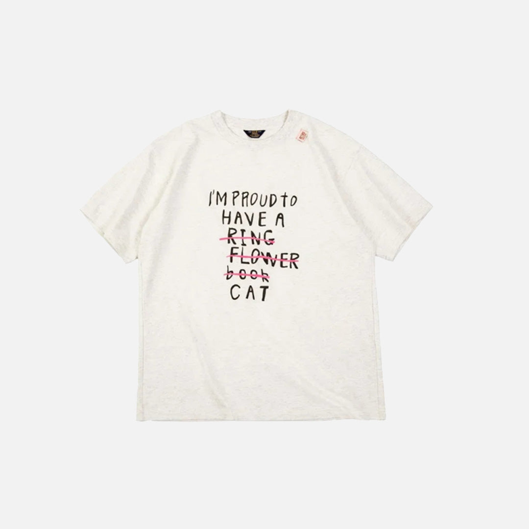 T-shirt graphique oversize à imprimé lettres vintage