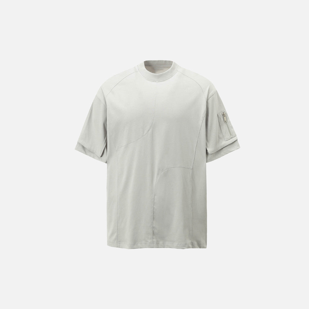 Baumwoll-T-Shirt mit Rundhalsausschnitt
