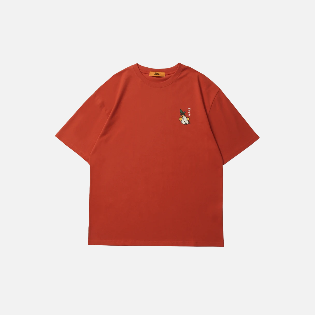 T-shirt oversize brodé de caractères kanji japonais pour boissons
