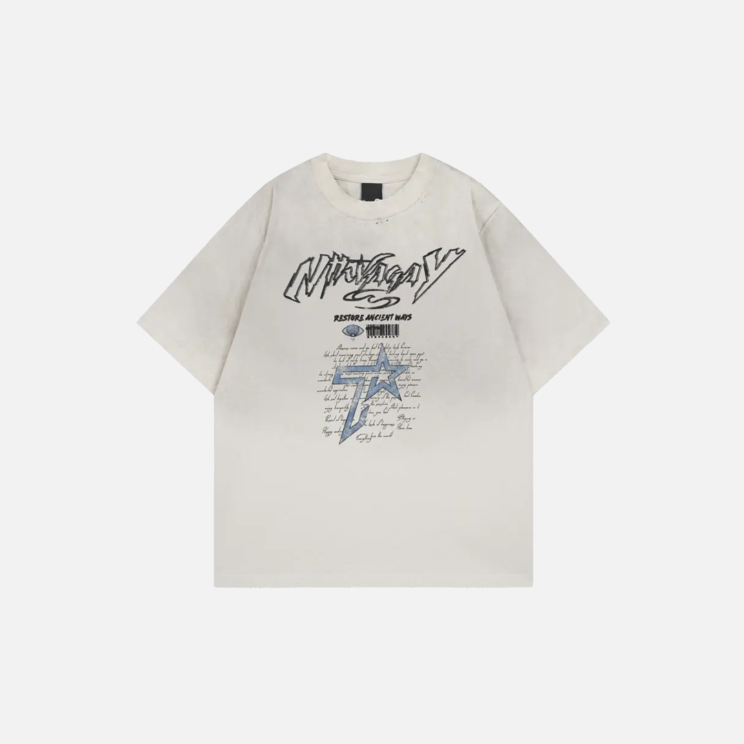 T-shirt oversize à imprimé graphique grunge tendance