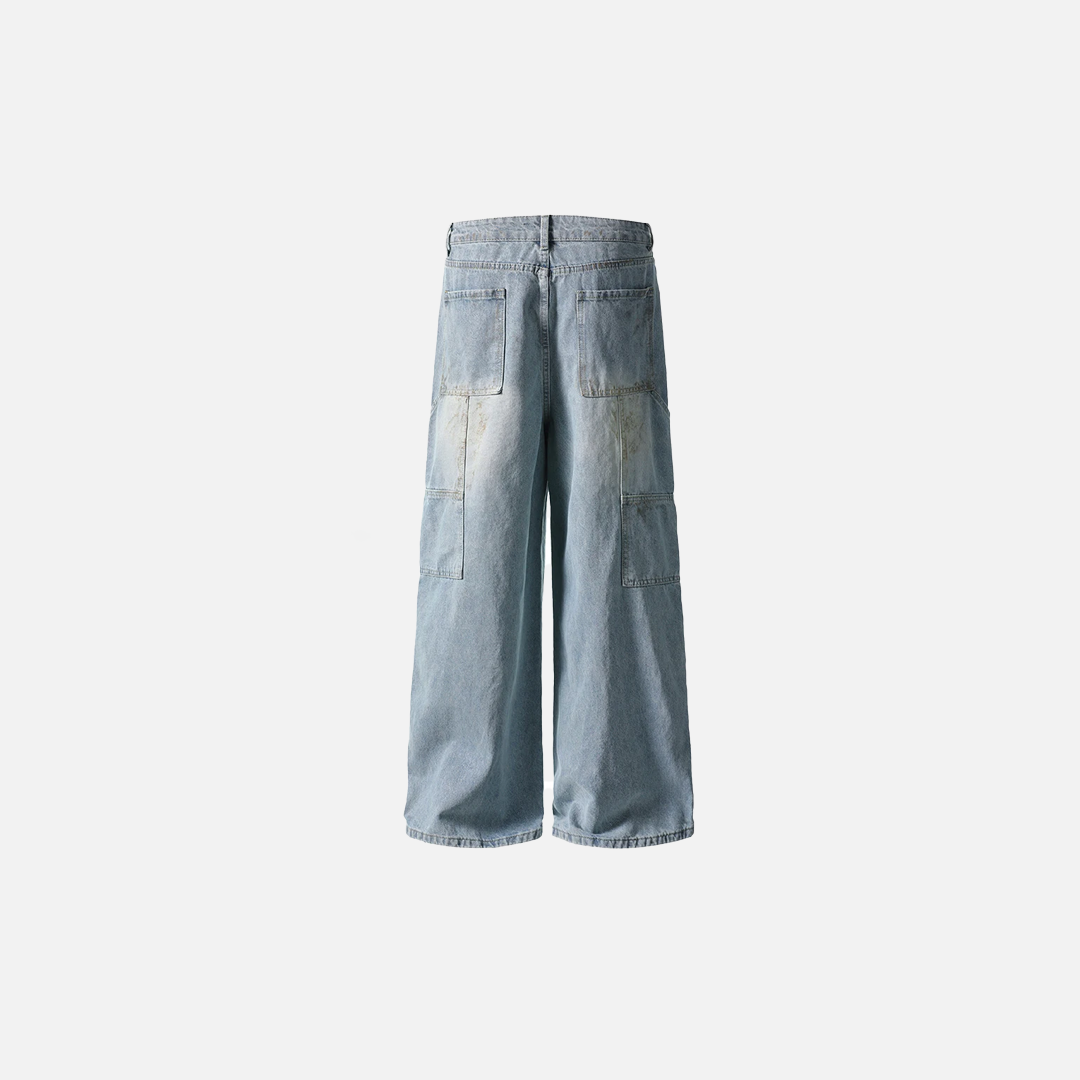 Vintage Baggy Jeans mit weiten Seitentaschen