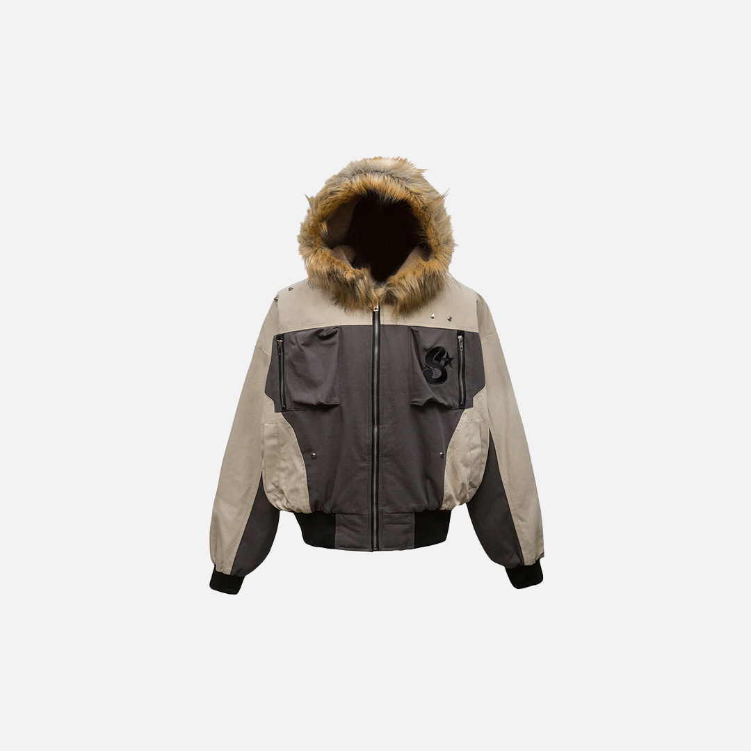 Winter Parkas Windbreaker Jacke mit dickem Fuchspelzkragen