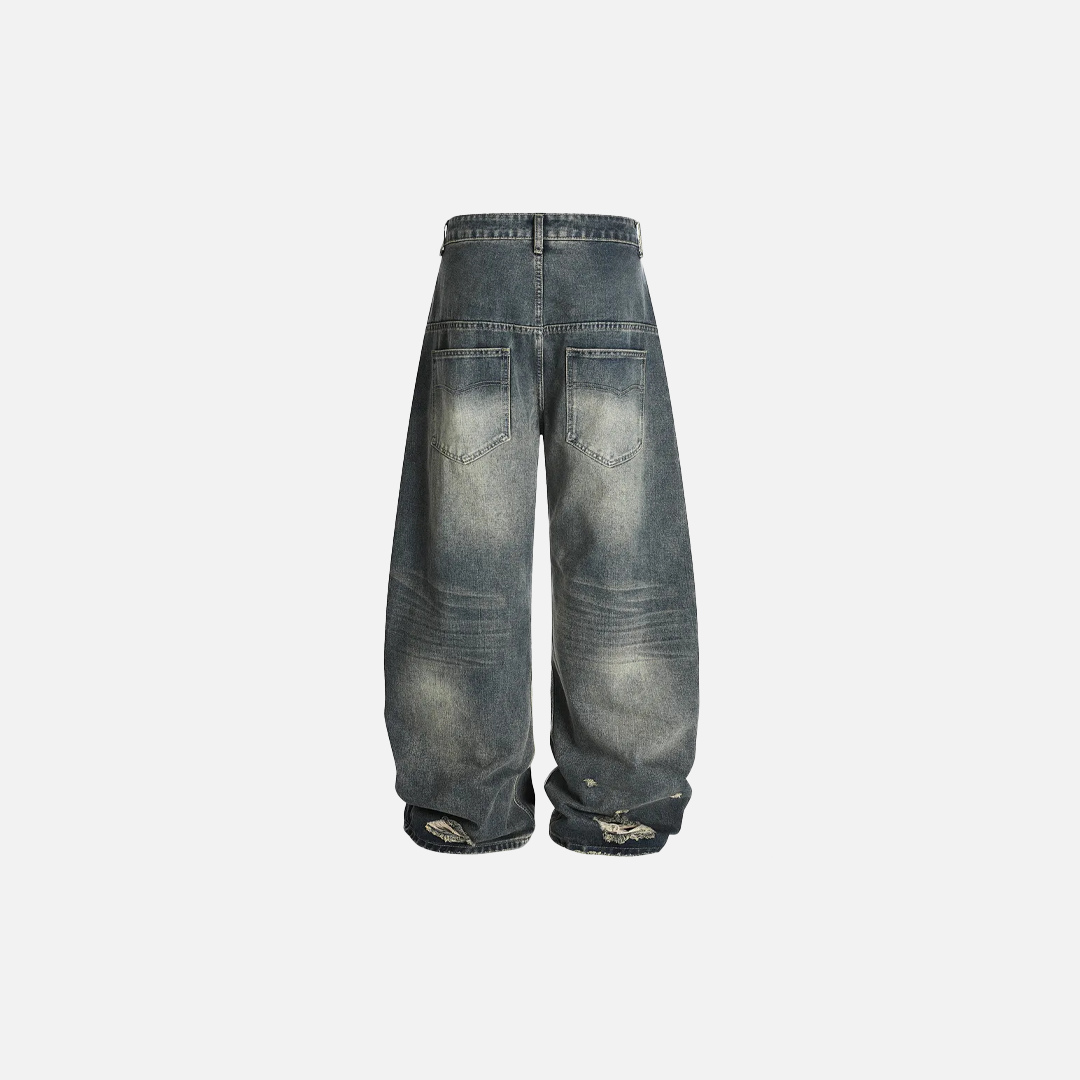 Y2K Vintage Distressed Ripped Wide Leg Jeans