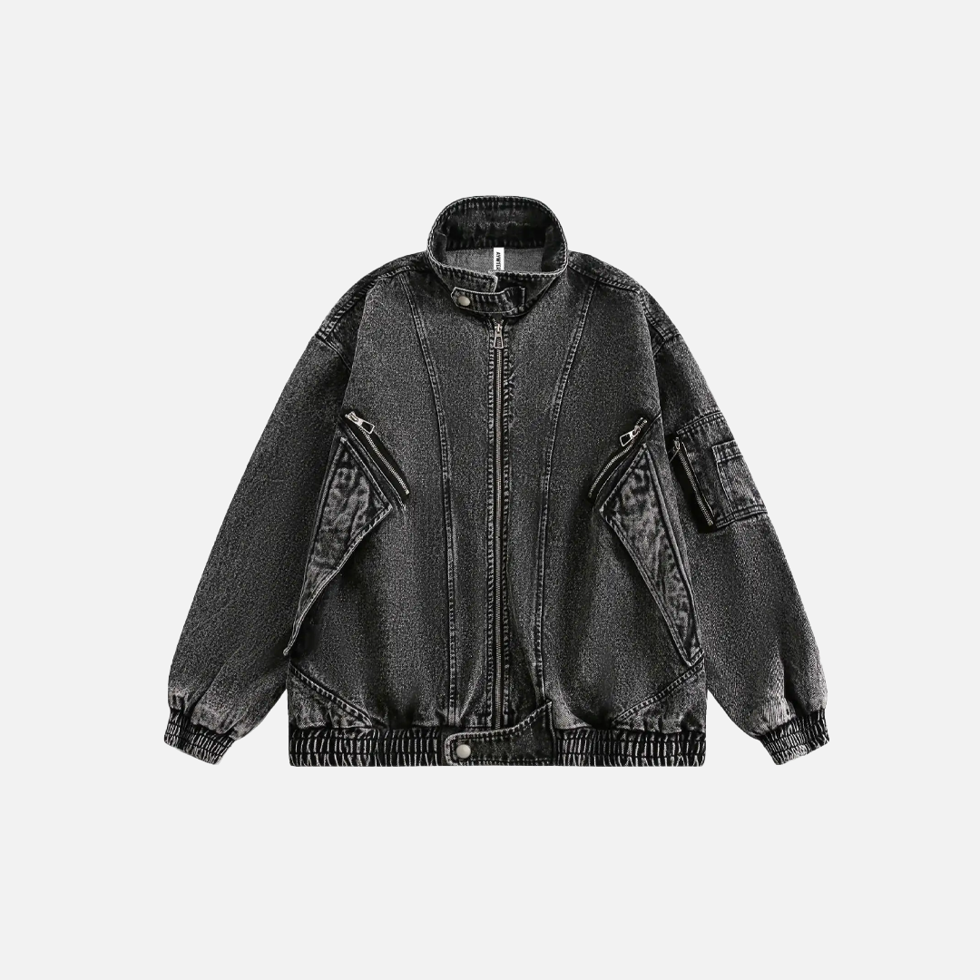 Vielseitige Streetwear-Oversized-Hip-Hop-Jeansjacke