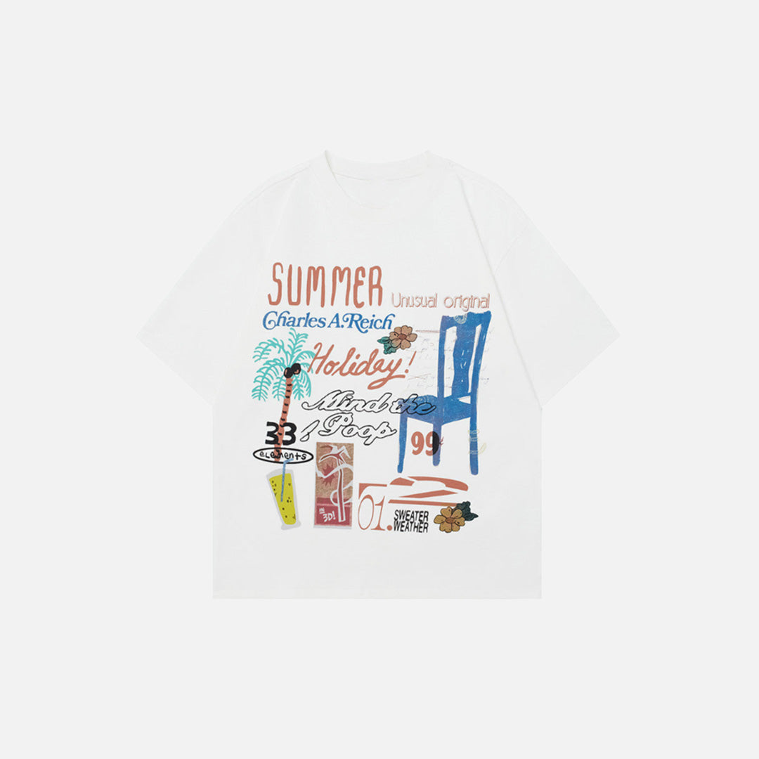 T-shirt à manches courtes imprimé abstrait