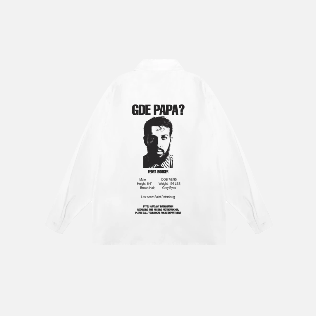 Chemise oversize à imprimé lettre Papa