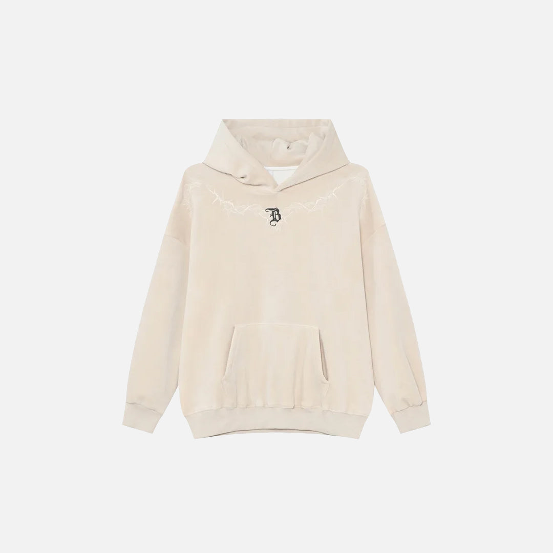 Kapuzenpullover mit Stickerei und lockerem Schnitt