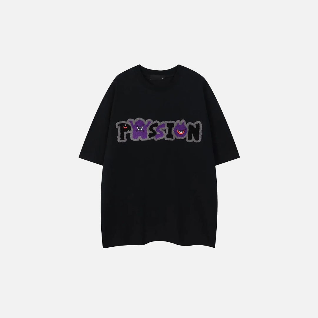Y2K Besticktes Cartoon-Kurzarm-Hip-Hop-T-Shirt