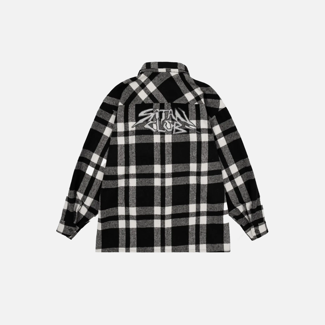 Chemise longue oversize à imprimé graphique brodé