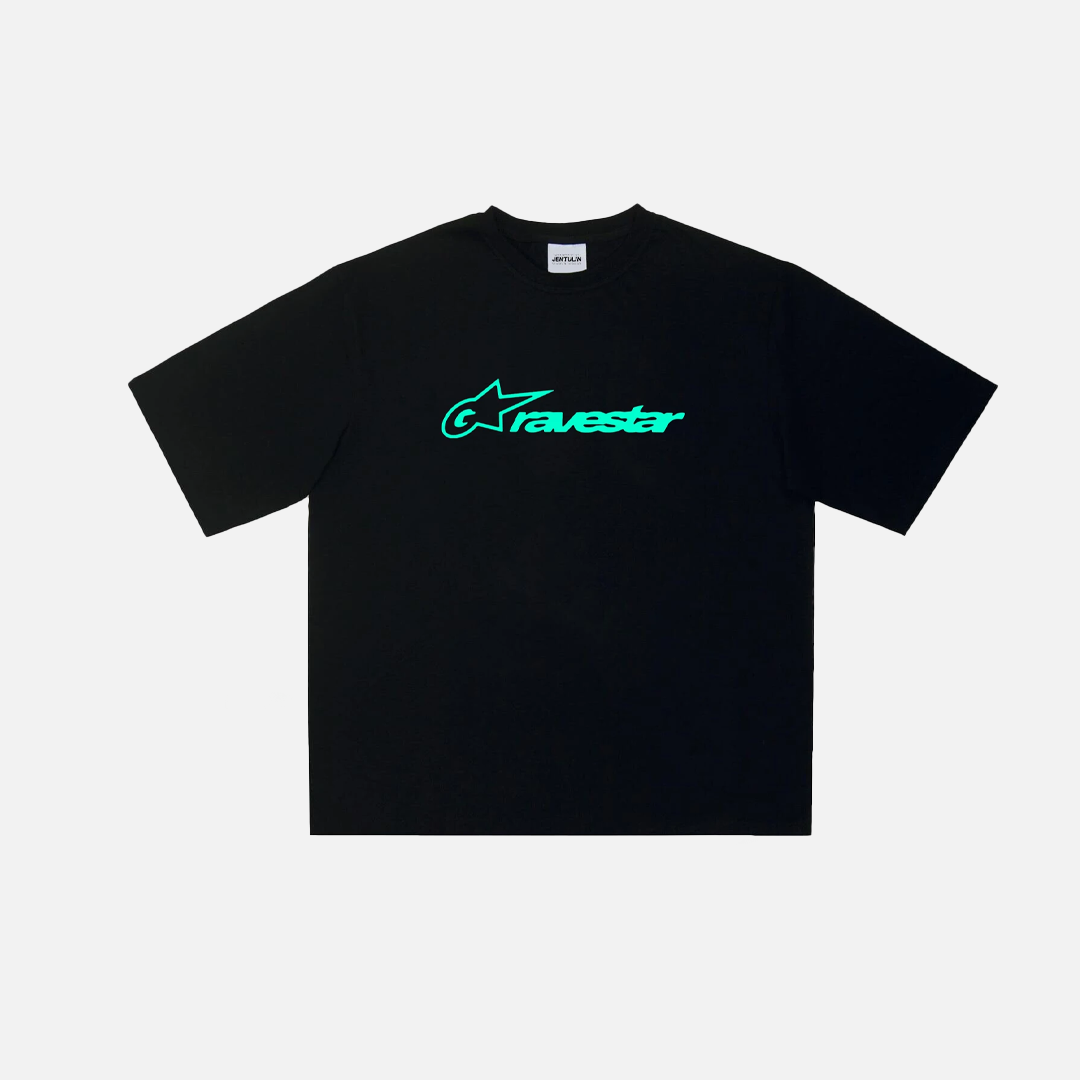 Ravestar Mint Graphic Letter Print T-Shirt