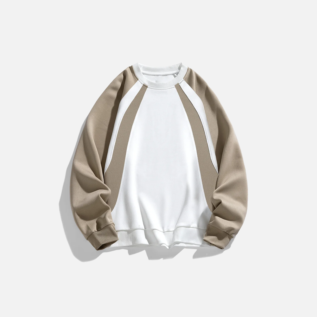 Schickes Retro-Sweatshirt mit Farbblock-Design