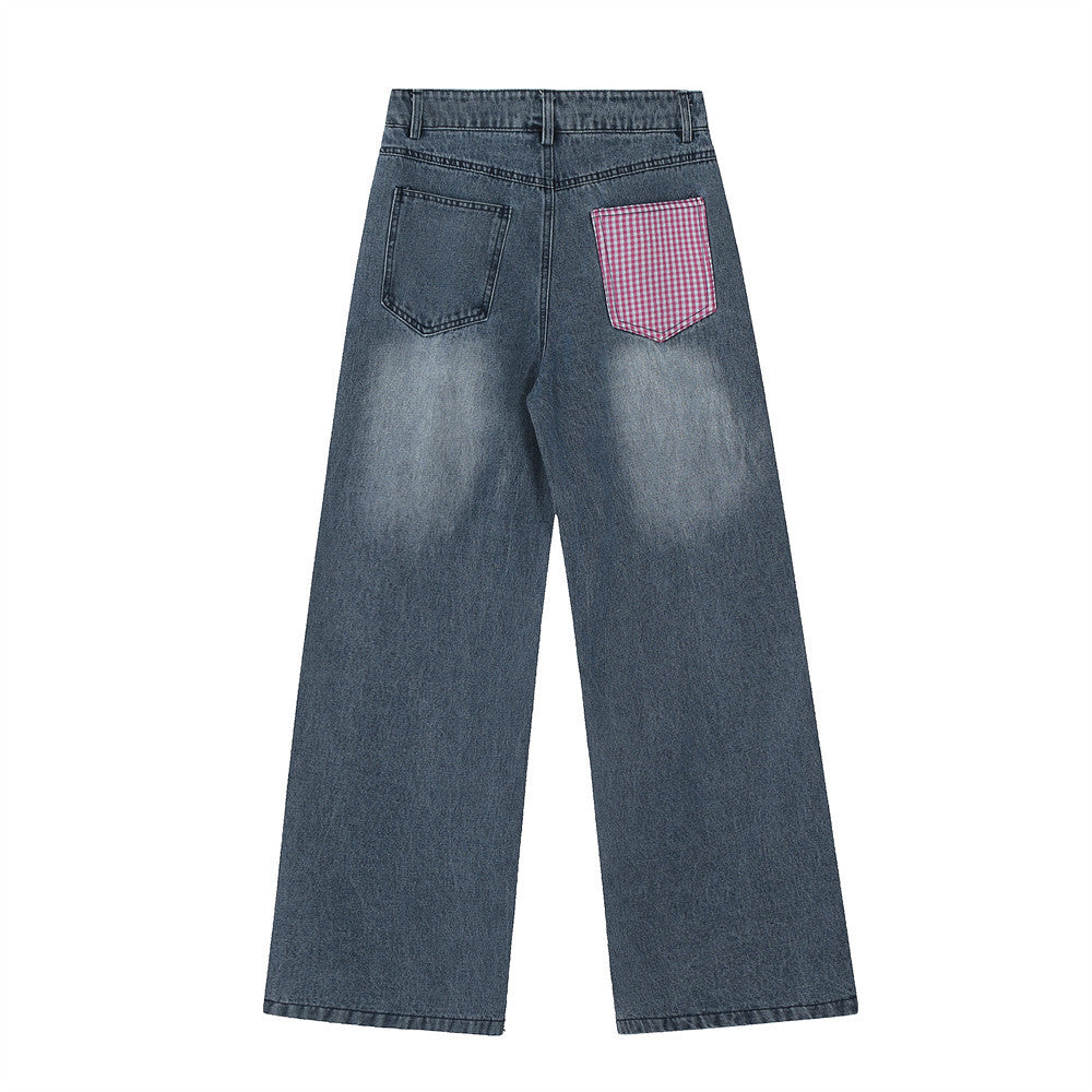 Bestickte Hasen-Freizeitjeans