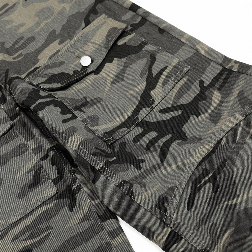 Y2K Style Camouflage Retro Jeans