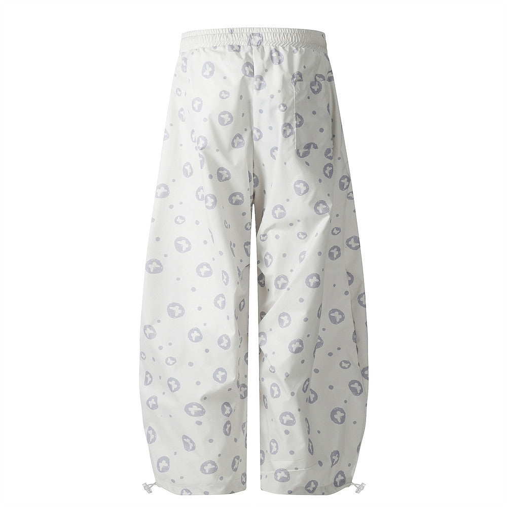 Pantalon décontracté à pois papillon