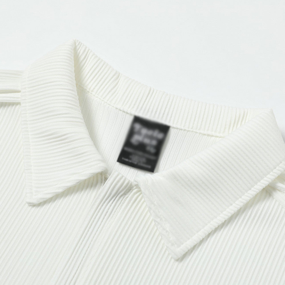 Einfarbiges europäisches Polo-T-Shirt