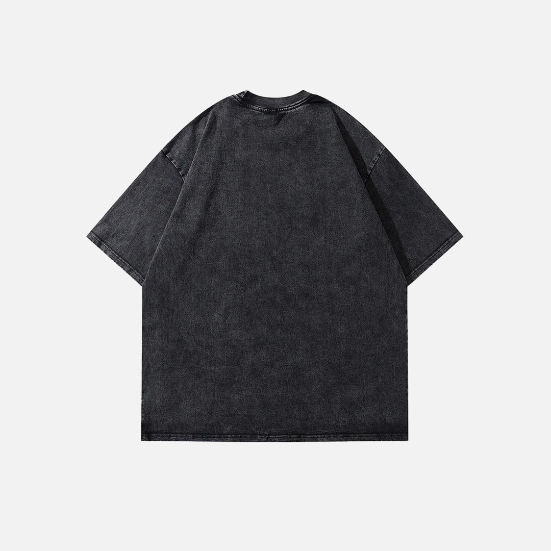 T-shirt oversize vintage à motif ours délavé