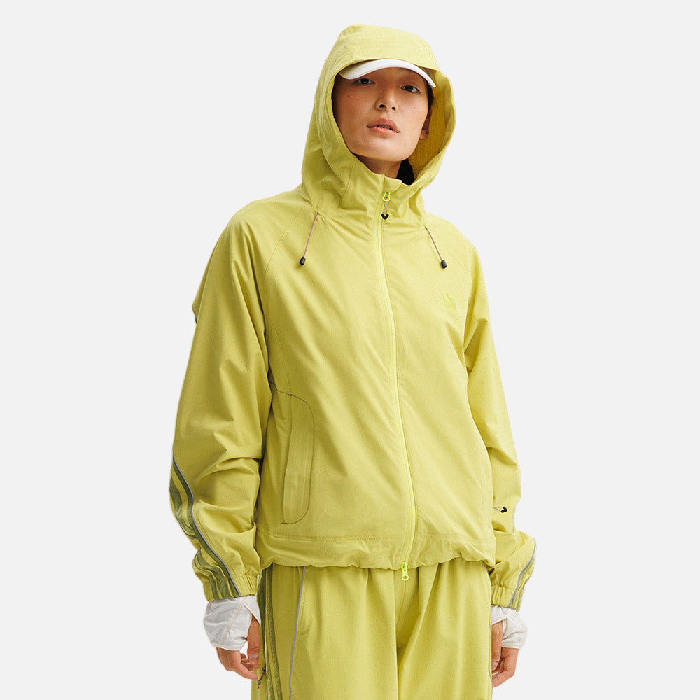 Veste coupe-vent imperméable à capuche style années 2000