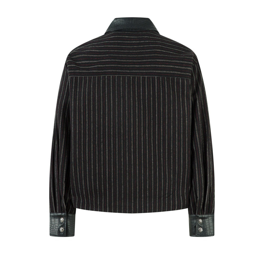 Herren Retro-Krokodillederjacke aus PU-Leder