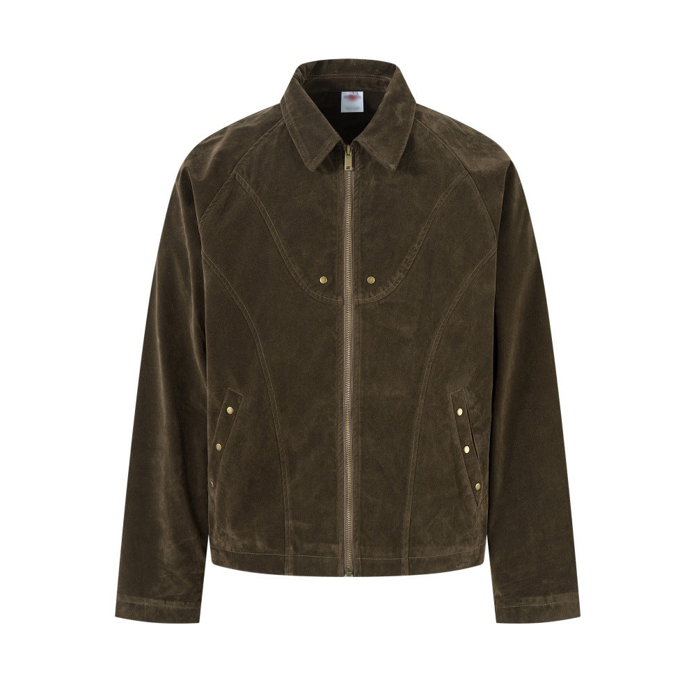 Herren-Jacke im Deconstructed-Stil mit Reverskragen