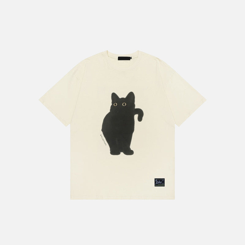 T-shirt graphique Chat Noir