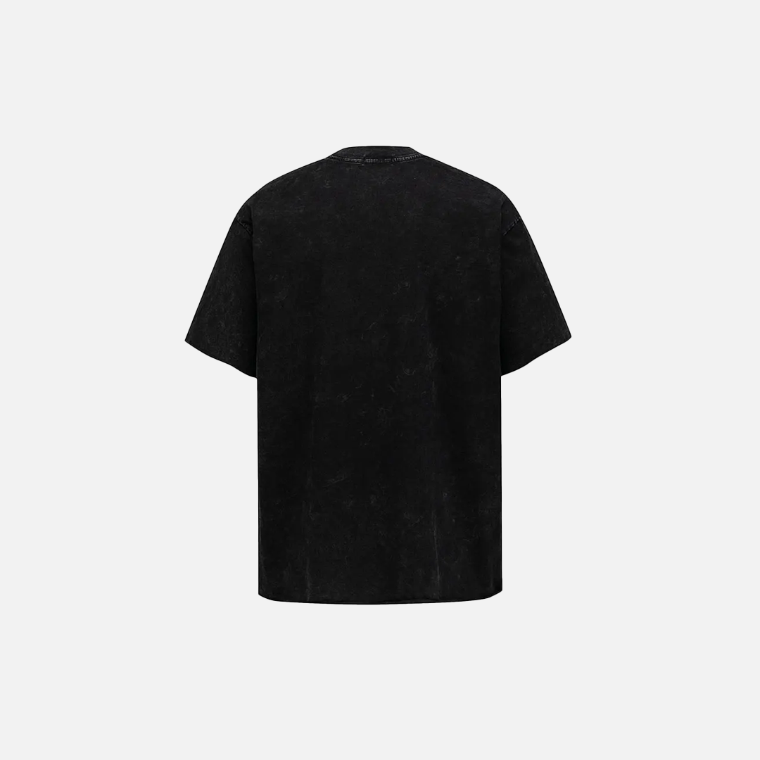 T-Shirt aus Baumwolle mit Schlangenmuster-Patchwork-Design