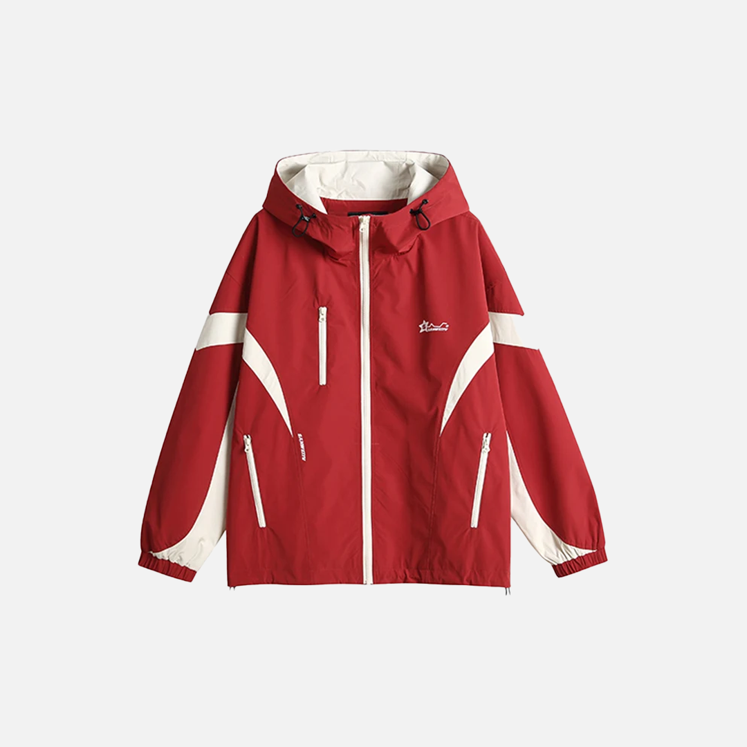 Sonnenschutz, leichte Patchwork-Windjacke mit Kapuze