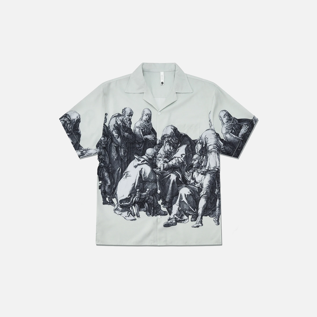 Chemise vintage décontractée à manches courtes