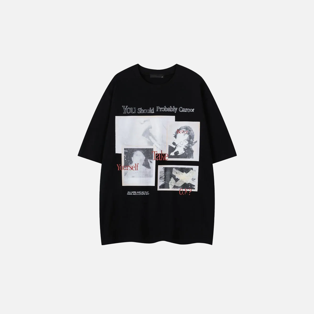 Gemütliches Streetwear-T-Shirt mit Hip-Hop-Grafikprint