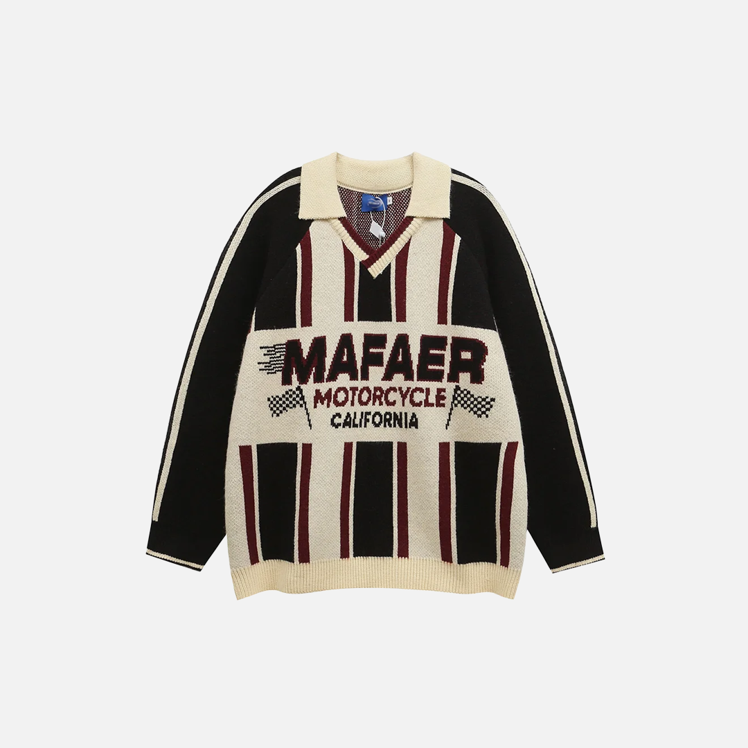 Retro-Jacquard-Strickpullover für Herren